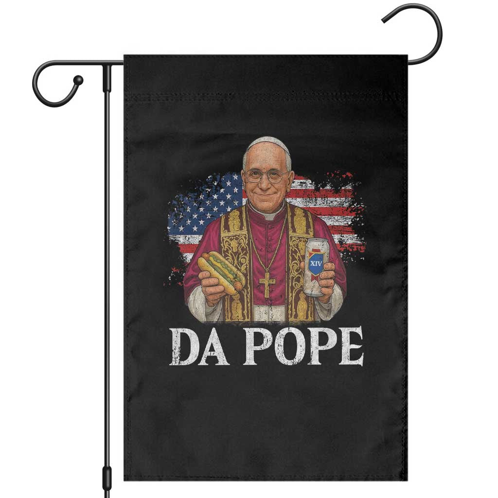 Funny Da Pope America Chicago Leo XIV Garden Flag Hotdog And Beer TS11 Black Print Your Wear
