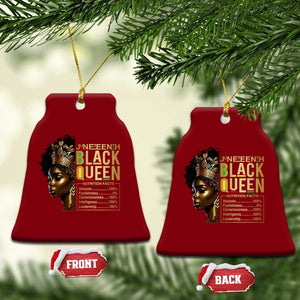 Juneteenth Black Queen Nutritional Facts Ceramic Ornament Afro Melanin Queen TS11 Print Your Wear