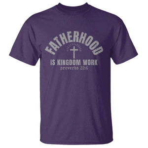Fatherhood Is Kingdom Work T Shirt Christian Dad Father's Day TS11 Purple Print Your Wear