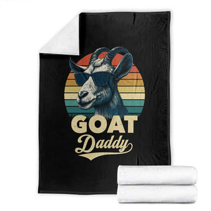 Goat Daddy Throw Blanket Funny Goat Father Retro Vintage TS11 Black Print Your Wear