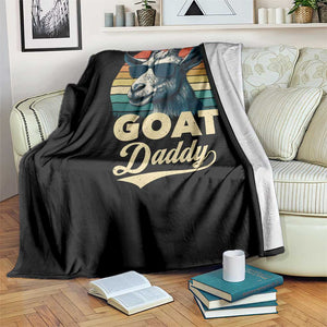 Goat Daddy Throw Blanket Funny Goat Father Retro Vintage TS11 Print Your Wear