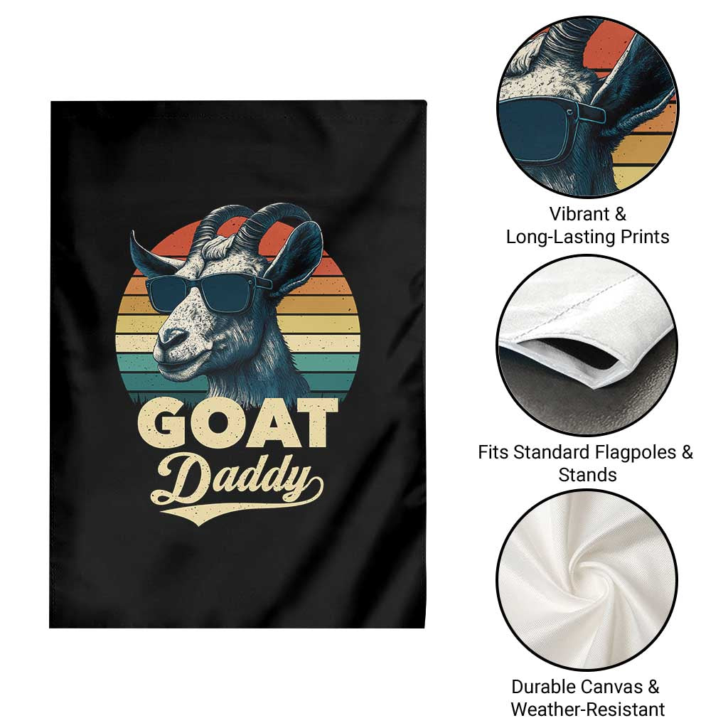 Goat Daddy Garden Flag Funny Goat Father Retro Vintage TS11 Print Your Wear