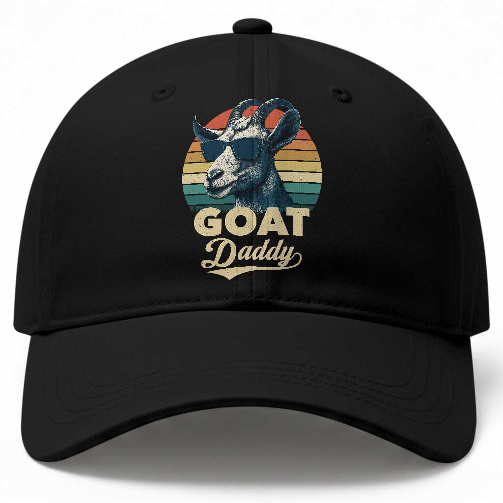 Goat Daddy Baseball Cap Funny Goat Father Retro Vintage TS11 Print Your Wear
