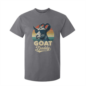 Goat Daddy T Shirt For Kid Funny Goat Father Retro Vintage TS11 Charcoal Print Your Wear
