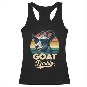 Goat Daddy Racerback Tank Top Funny Goat Father Retro Vintage TS11 Black Print Your Wear