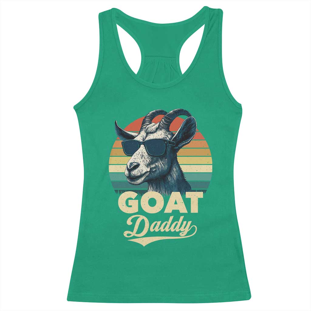 Goat Daddy Racerback Tank Top Funny Goat Father Retro Vintage TS11 Irish Green Print Your Wear