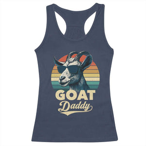 Goat Daddy Racerback Tank Top Funny Goat Father Retro Vintage TS11 Navy Print Your Wear