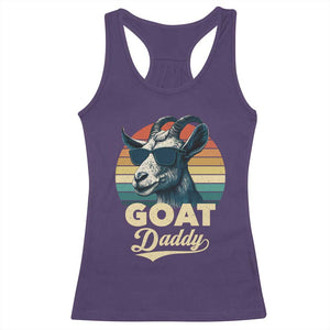 Goat Daddy Racerback Tank Top Funny Goat Father Retro Vintage TS11 Purple Print Your Wear