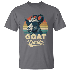 Goat Daddy T Shirt Funny Goat Father Retro Vintage TS11 Charcoal Print Your Wear