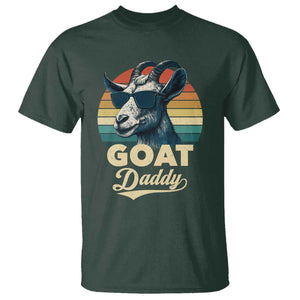 Goat Daddy T Shirt Funny Goat Father Retro Vintage TS11 Dark Forest Green Print Your Wear