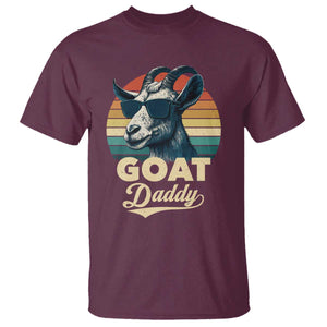 Goat Daddy T Shirt Funny Goat Father Retro Vintage TS11 Maroon Print Your Wear