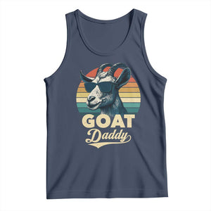 Goat Daddy Tank Top Funny Goat Father Retro Vintage TS11 Navy Print Your Wear