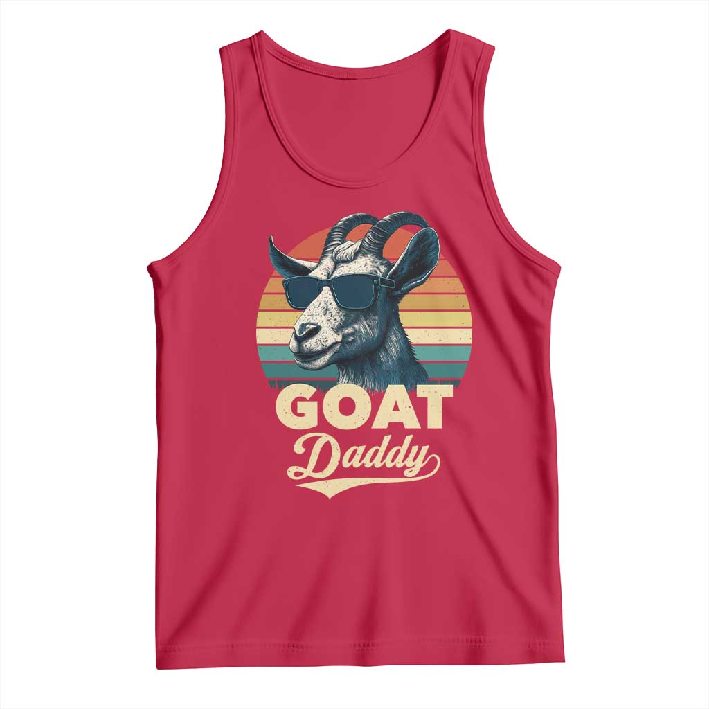 Goat Daddy Tank Top Funny Goat Father Retro Vintage TS11 Red Print Your Wear