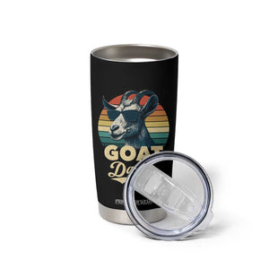 Goat Daddy Tumbler Cup Funny Goat Father Retro Vintage TS11 Print Your Wear