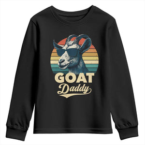 Goat Daddy Youth Sweatshirt Funny Goat Father Retro Vintage TS11 Black Print Your Wear