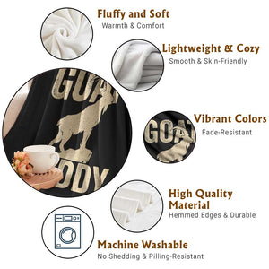 Goat Daddy Throw Blanket Funny Goat Father Vintage TS11 Print Your Wear