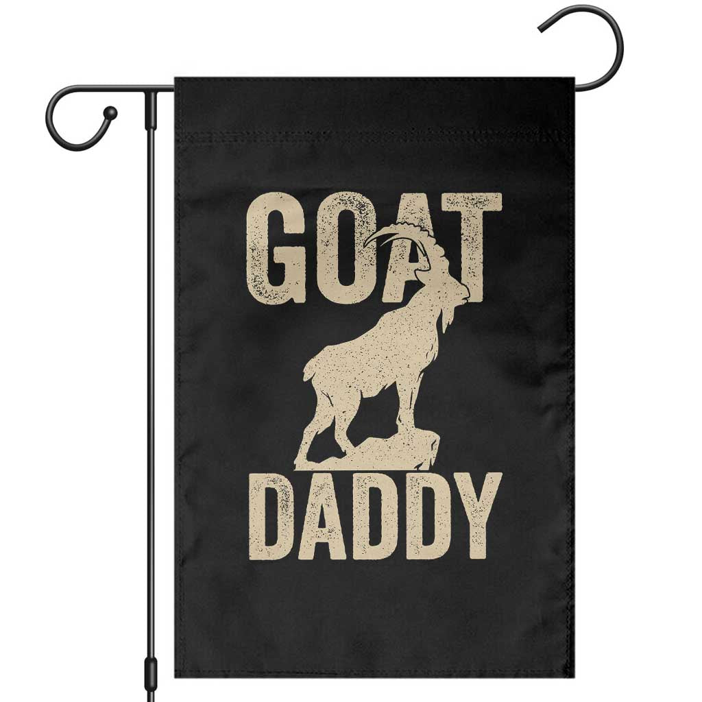 Goat Daddy Garden Flag Funny Goat Father Vintage TS11 Black Print Your Wear