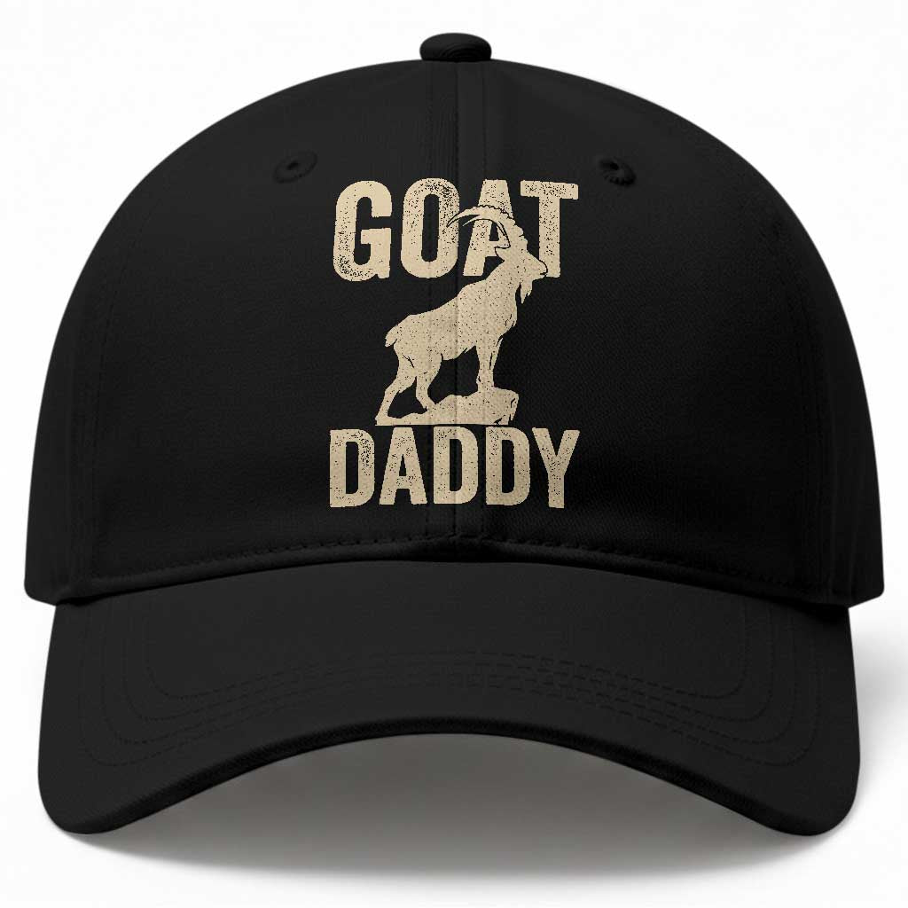 Goat Daddy Baseball Cap Funny Goat Father Vintage TS11 Print Your Wear
