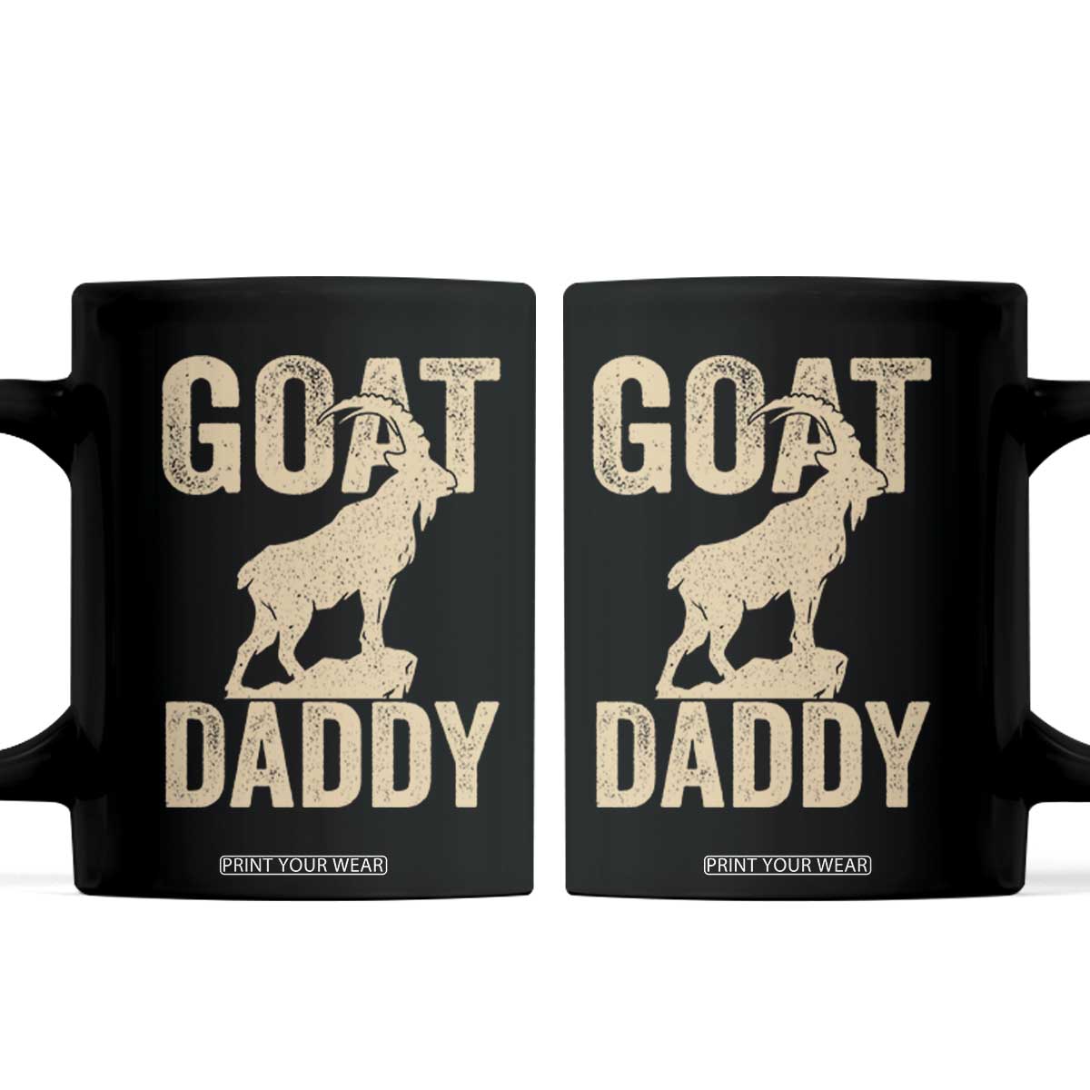 Goat Daddy Coffee Mug Funny Goat Father Vintage TS11 Black Print Your Wear