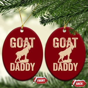 Goat Daddy Ceramic Ornament Funny Goat Father Vintage TS11 Print Your Wear