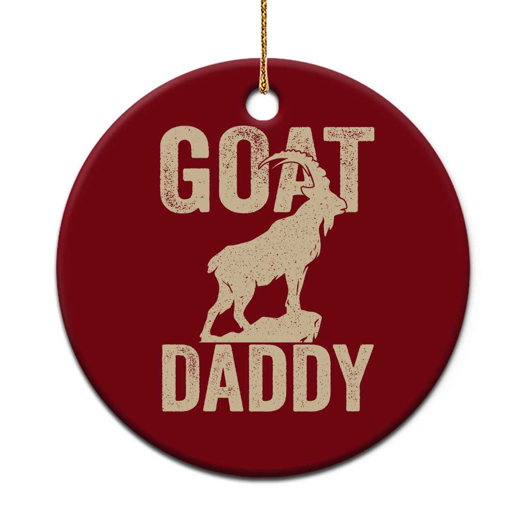 Goat Daddy Ceramic Ornament Funny Goat Father Vintage TS11 1pc Red Print Your Wear