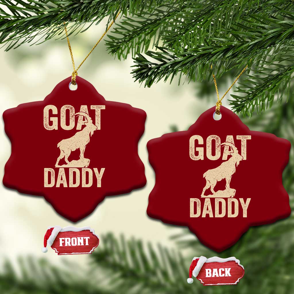 Goat Daddy Ceramic Ornament Funny Goat Father Vintage TS11 Print Your Wear