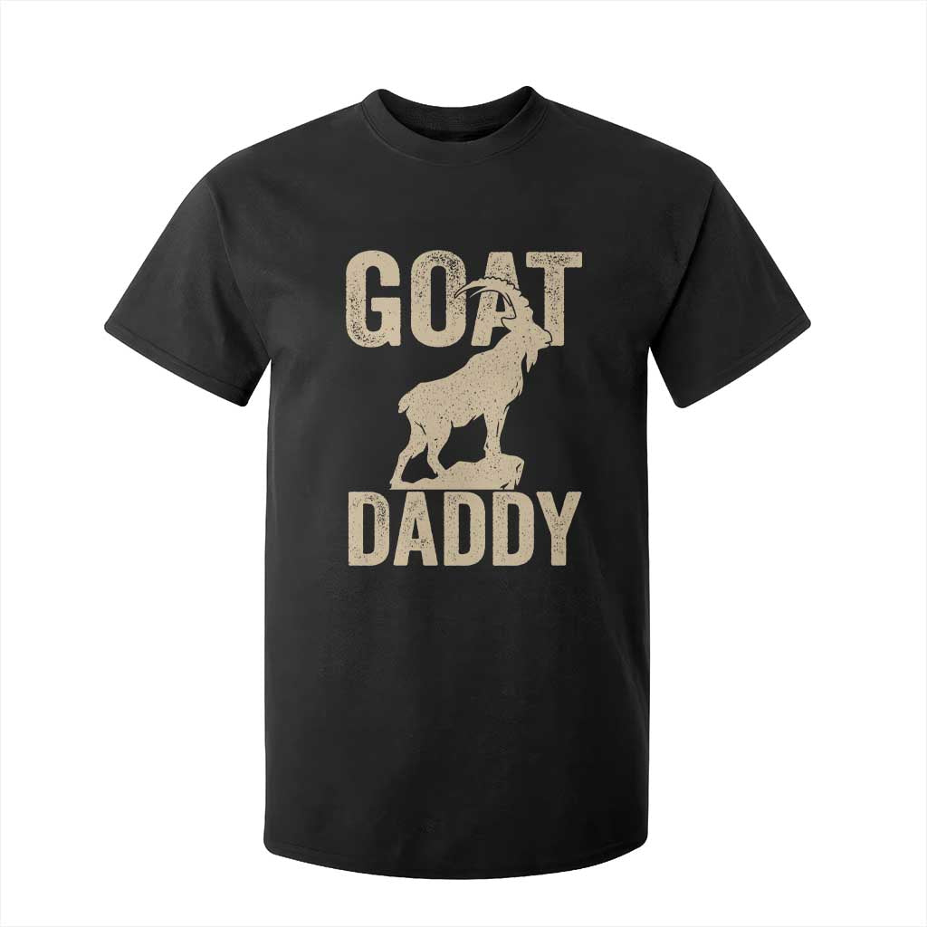 Goat Daddy T Shirt For Kid Funny Goat Father Vintage TS11 Black Print Your Wear