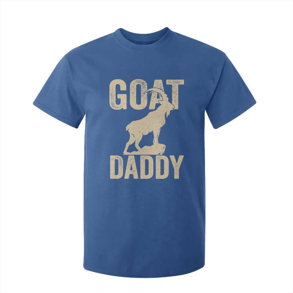 Goat Daddy T Shirt For Kid Funny Goat Father Vintage TS11 Royal Blue Print Your Wear