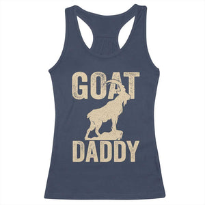 Goat Daddy Racerback Tank Top Funny Goat Father Vintage TS11 Navy Print Your Wear