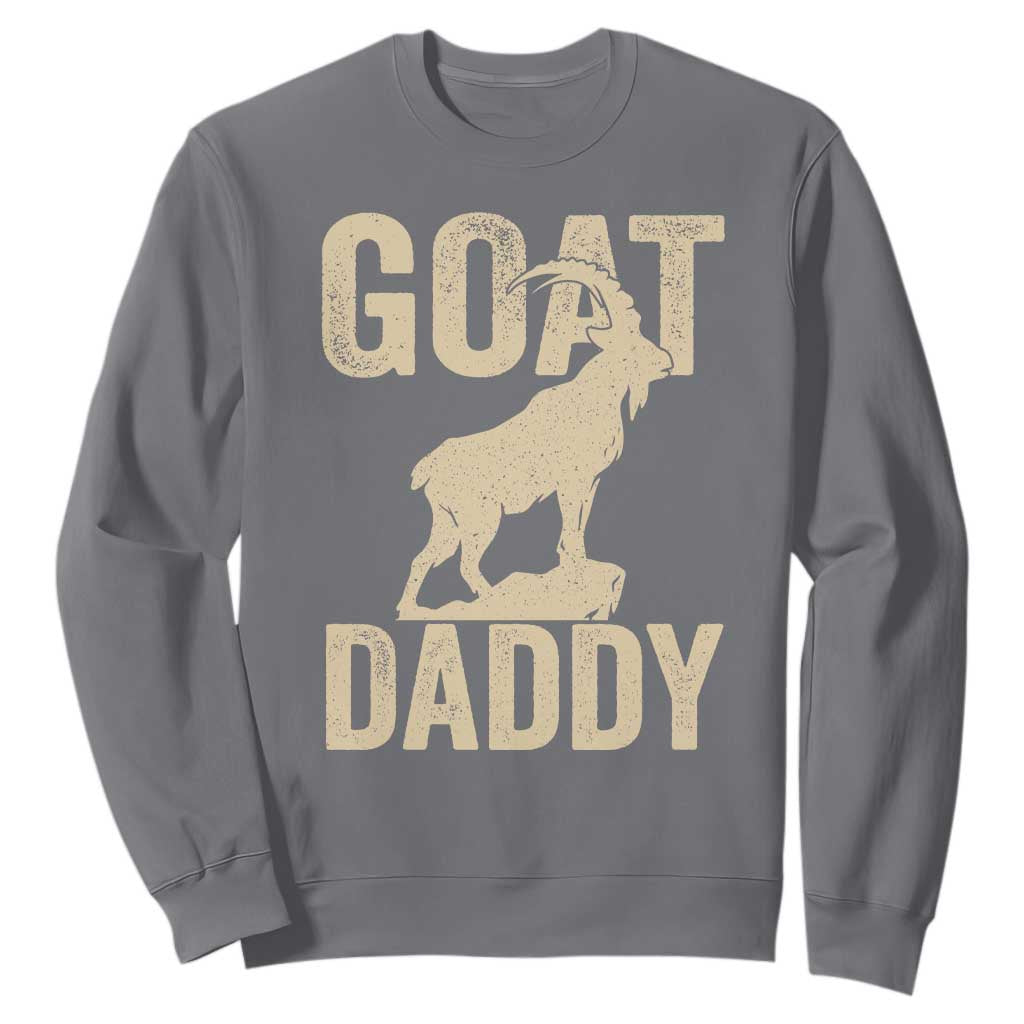 Goat Daddy Sweatshirt Funny Goat Father Vintage TS11 Charcoal Print Your Wear