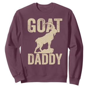 Goat Daddy Sweatshirt Funny Goat Father Vintage TS11 Maroon Print Your Wear