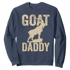 Goat Daddy Sweatshirt Funny Goat Father Vintage TS11 Navy Print Your Wear