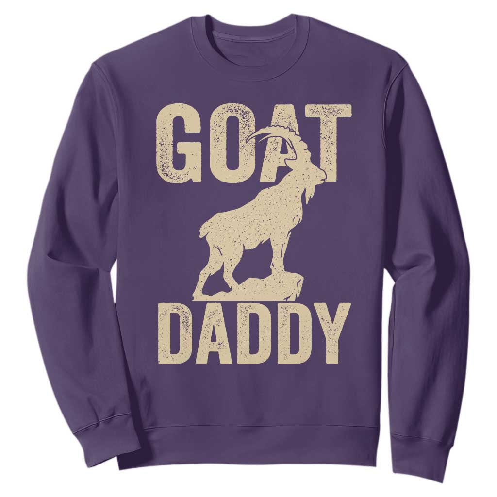 Goat Daddy Sweatshirt Funny Goat Father Vintage TS11 Purple Print Your Wear