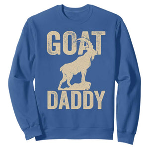 Goat Daddy Sweatshirt Funny Goat Father Vintage TS11 Royal Blue Print Your Wear