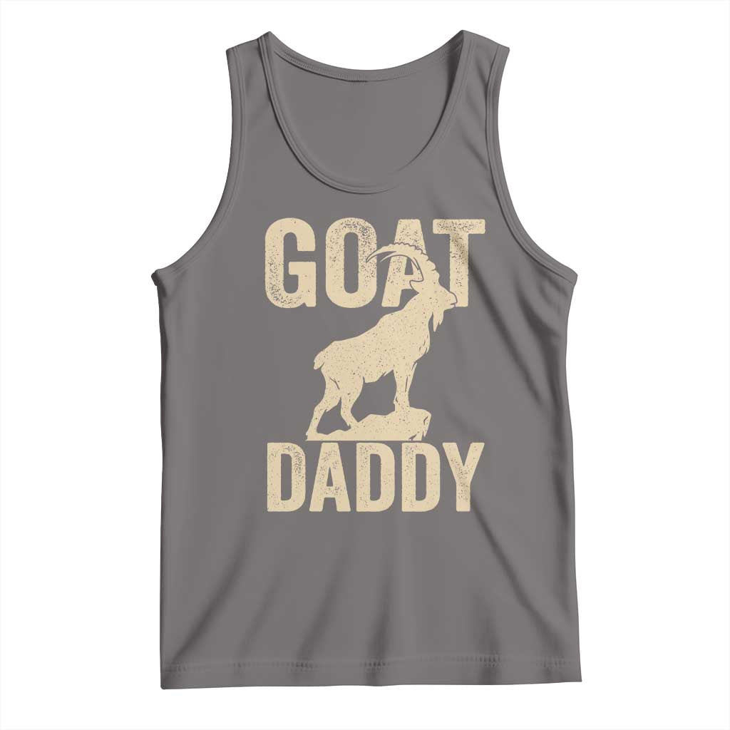 Goat Daddy Tank Top Funny Goat Father Vintage TS11 Deep Heather Print Your Wear