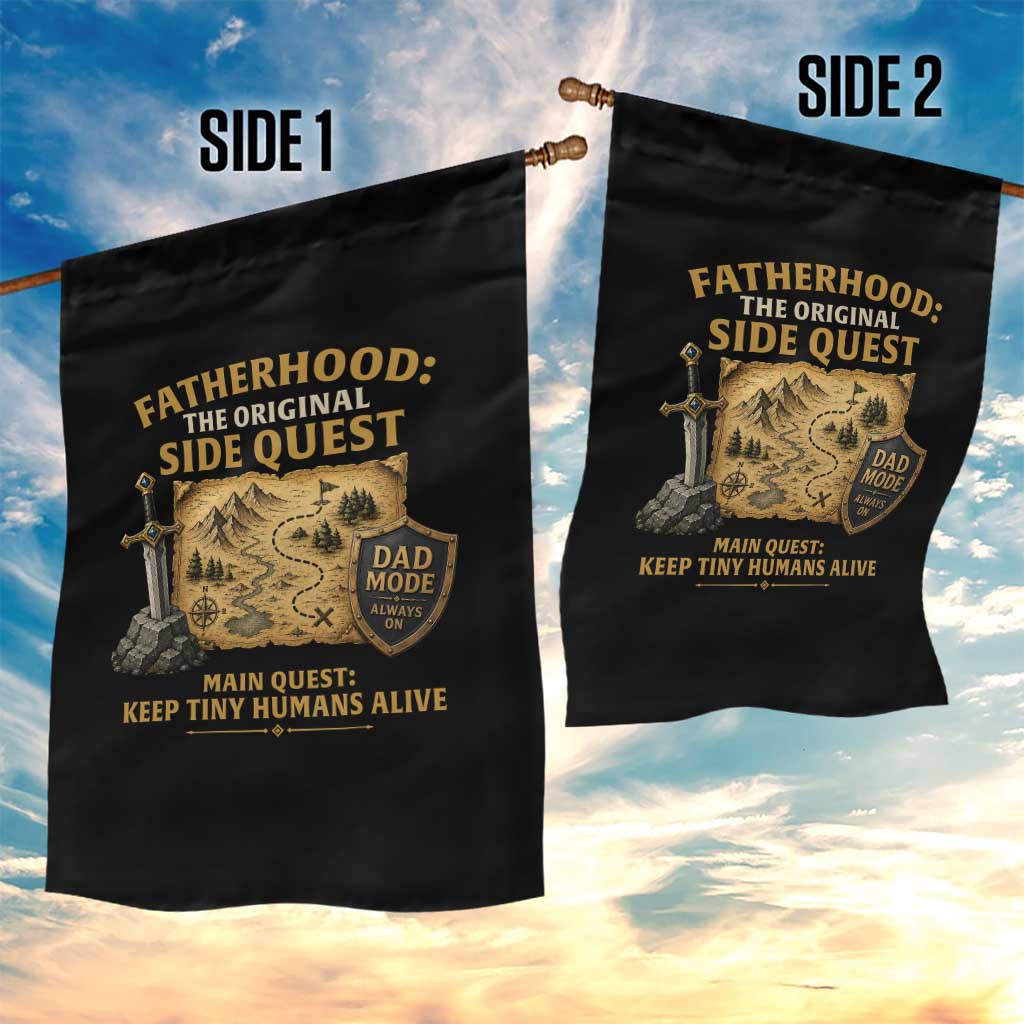 RPG Dad Garden Flag Fatherhood The Original Side Quest Dad Mode D20 Tabletop Games TS11 Print Your Wear