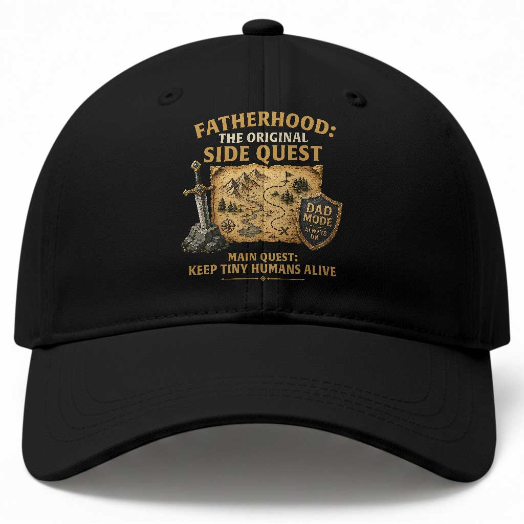 RPG Dad Baseball Cap Fatherhood The Original Side Quest Dad Mode D20 Tabletop Games TS11 Print Your Wear