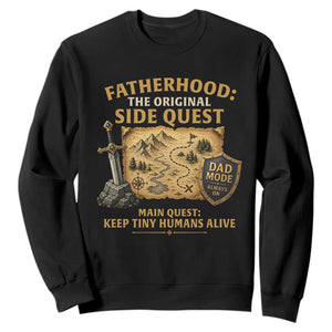 RPG Dad Sweatshirt Fatherhood The Original Side Quest Dad Mode D20 Tabletop Games TS11 Black Print Your Wear
