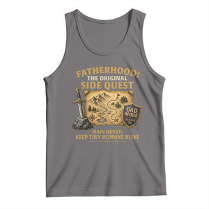 RPG Dad Tank Top Fatherhood The Original Side Quest Dad Mode D20 Tabletop Games TS11 Deep Heather Print Your Wear