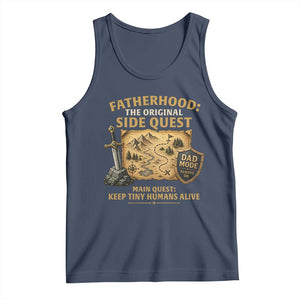 RPG Dad Tank Top Fatherhood The Original Side Quest Dad Mode D20 Tabletop Games TS11 Navy Print Your Wear