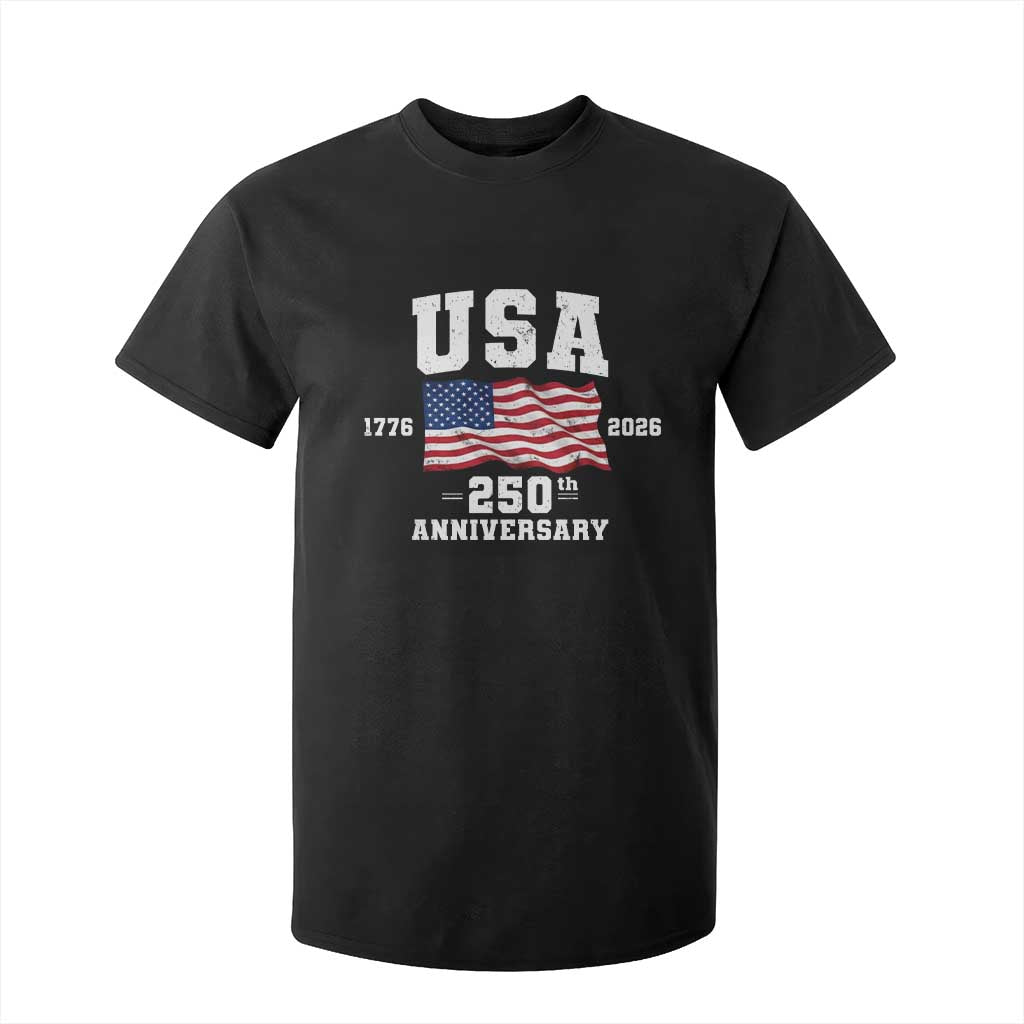 250th Anniversary USA 4th of July America US Flag Patriotic T Shirt For Kid TS11 Black Print Your Wear