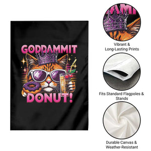 Funny Goddammit Cat Princess Meme Garden Flag Cartoon Style TS11 Print Your Wear