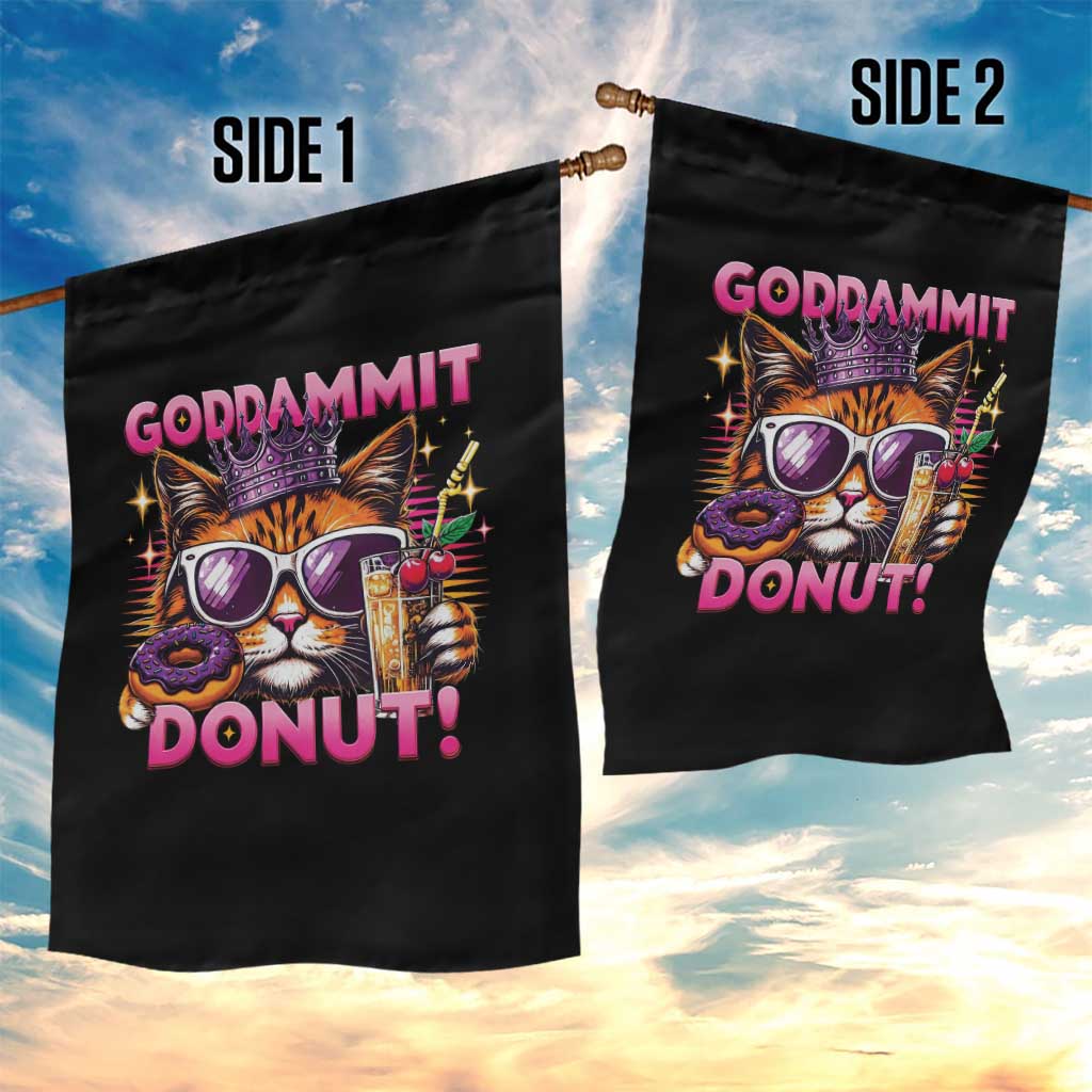 Funny Goddammit Cat Princess Meme Garden Flag Cartoon Style TS11 Print Your Wear