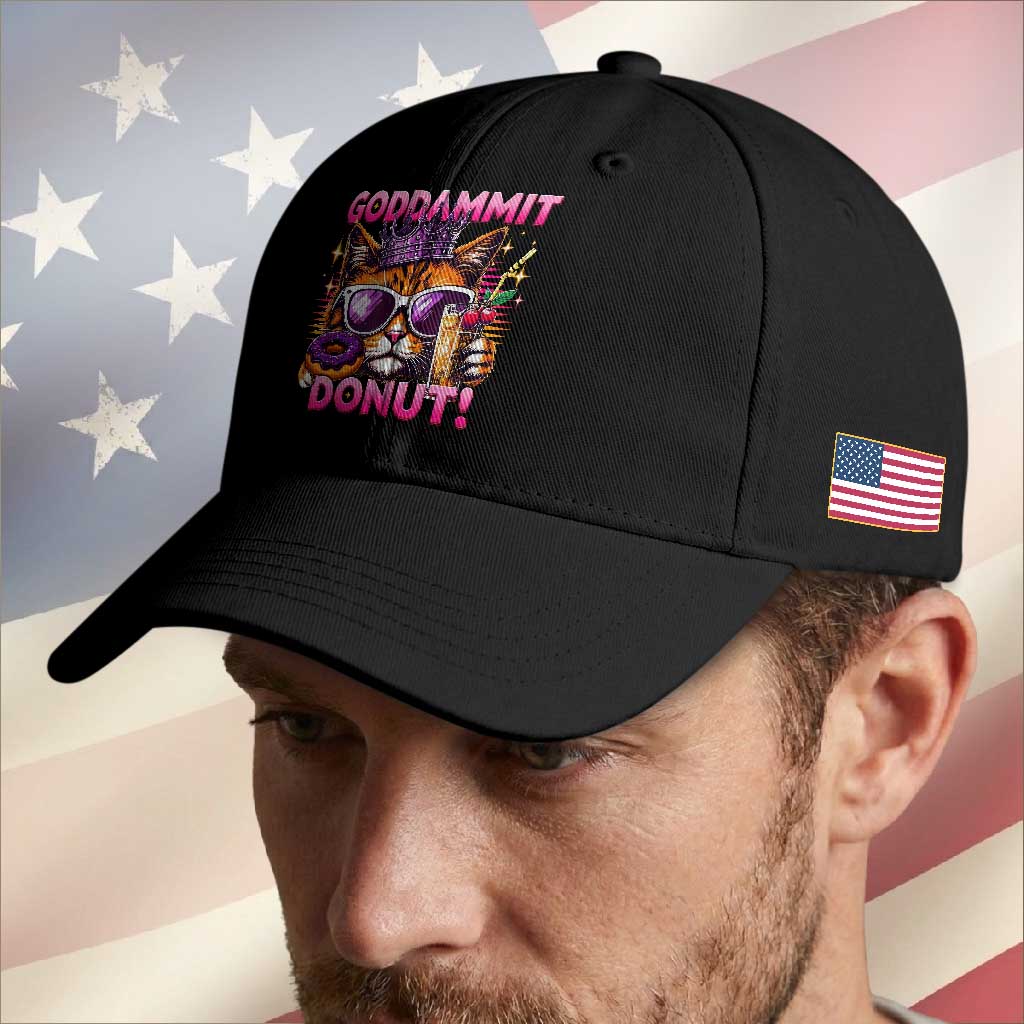 Funny Goddammit Cat Princess Meme Baseball Cap Cartoon Style TS11 Print Your Wear