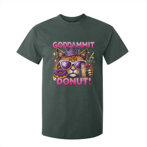 Funny Goddammit Cat Princess Meme T Shirt For Kid Cartoon Style TS11 Dark Forest Green Print Your Wear