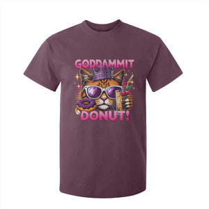 Funny Goddammit Cat Princess Meme T Shirt For Kid Cartoon Style TS11 Maroon Print Your Wear