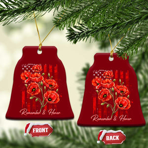 Remember And Honor Memorial Day Ceramic Ornament Red Poppy Flowers TS11 Print Your Wear
