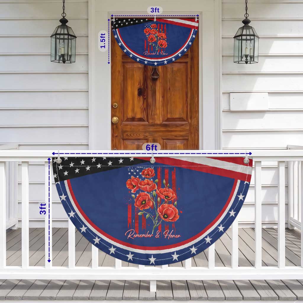 Remember And Honor Memorial Day Patriotic Fan Flag Red Poppy Flowers TS11 Print Your Wear