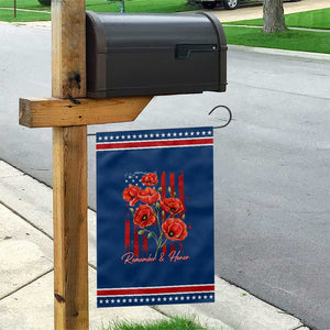 Remember And Honor Memorial Day Patriotic Garden Flag Red Poppy Flowers TS11 Classic Blue Red Print Your Wear