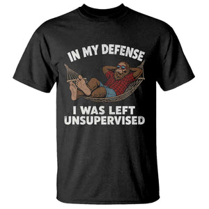 In My Defense I Was Left Unsupervised Funny Bigfoot T Shirt TS11 Black Print Your Wear
